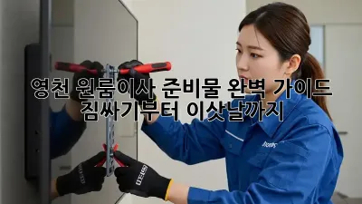 영천 원룸이사 준비물 완벽 가이드! 짐싸기부터 이삿날까지